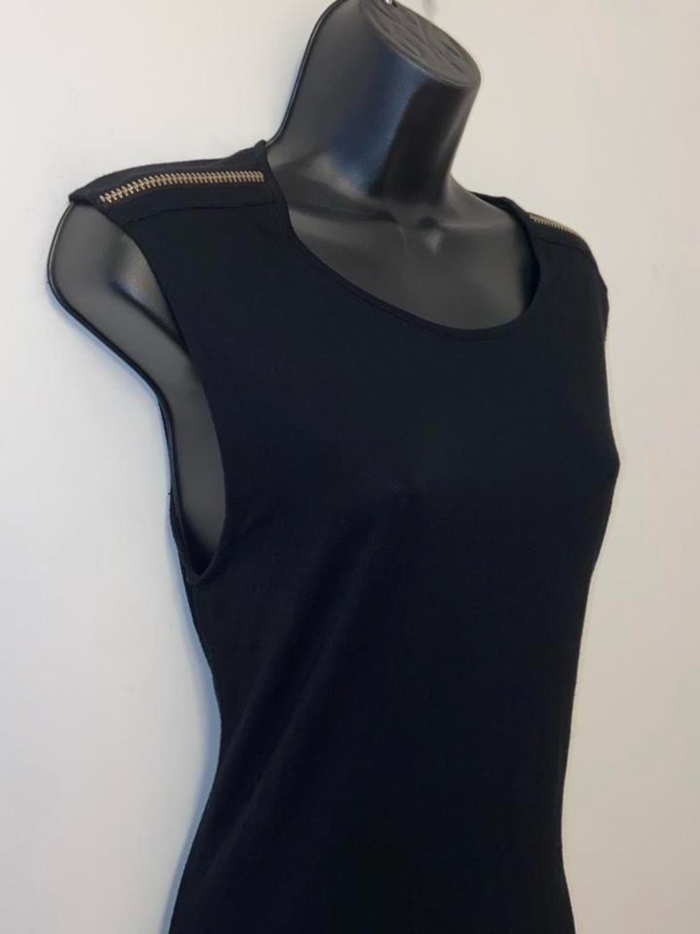 Givenchy Vintage Black Zip-Shoulder Top